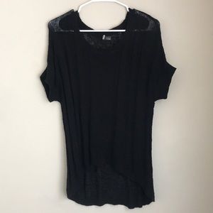 Urban Outfitters short sleeved black sweater tunic